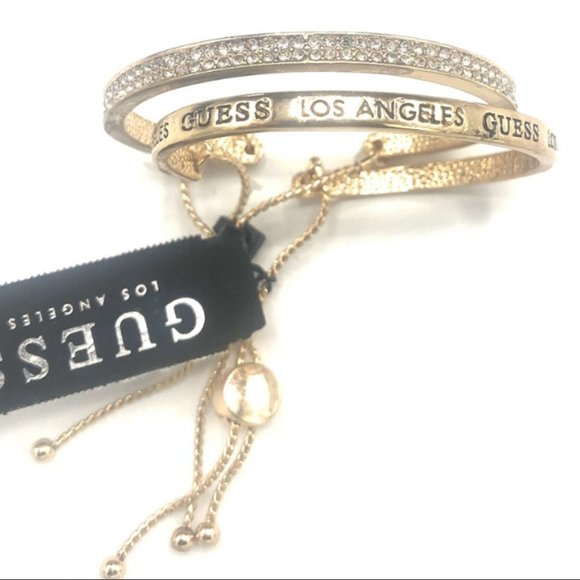 Guess Slider Bracelets 2 per pack - Gold Overlay - Picture 3 of 4